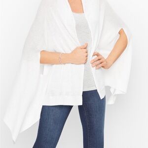 Talbots Classic White Knit Wrap